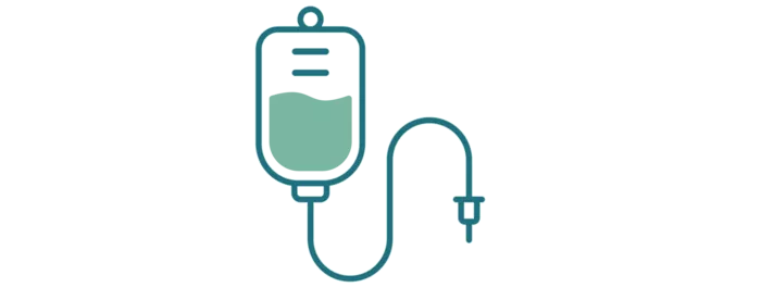 Zu sehen ist eine Infusion. Zu sehen ist eine Infusion.