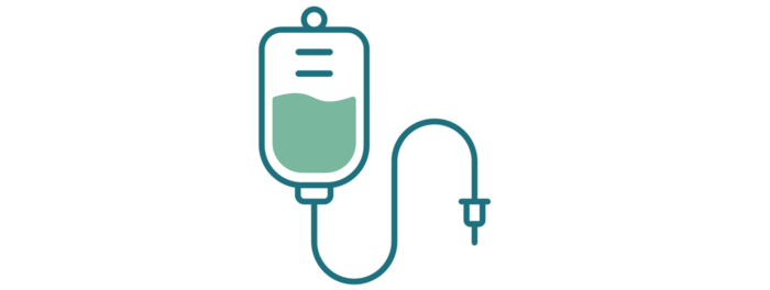 Zu sehen ist eine Infusion.